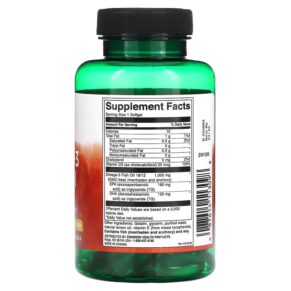 Swanson Omega-3 Fish Oil with Vitamin D Lemon 1.000 mg 60 Softgels 087614113098