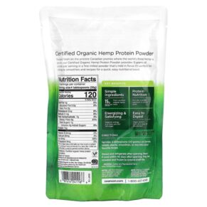 Swanson Organic Hemp Protein Powder Unflavored 15 oz (425 g) 087614241166