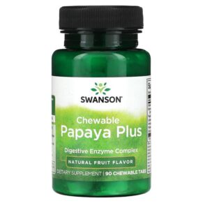 Swanson Papaya Plus Natural Fruit 90 viên 087614117157