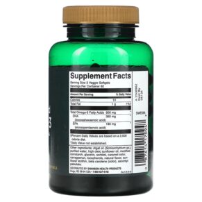 Swanson Plant Based Omega-3 120 Veggie Capsules 087614170947