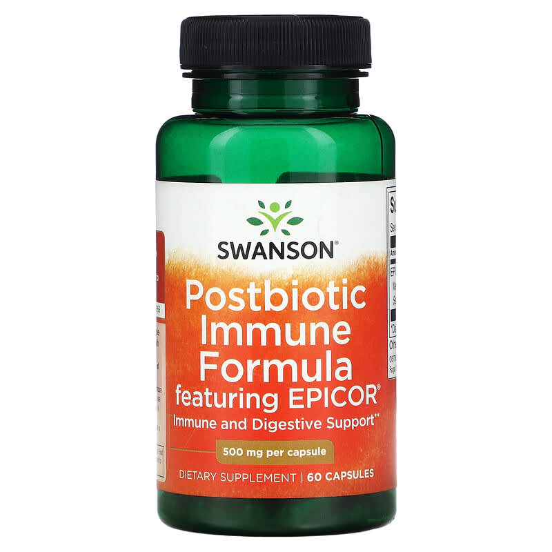 Swanson Postbiotic Immune Formula Featuring Epicor 500 mg 60 Capsules 1 Swanson Postbiotic Immune Formula Featuring Epicor 500 mg 60 viên 087614118796