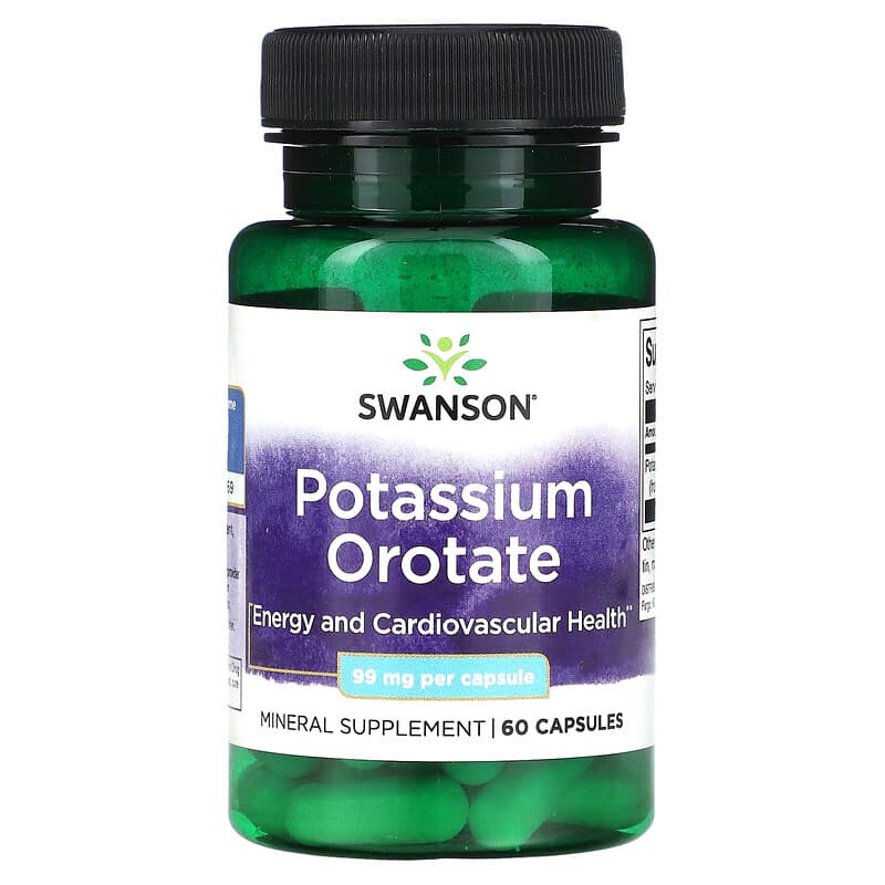 Swanson Potassium Orotate 60 Capsules 1 Swanson Potassium Orotate 60 viên 087614026589