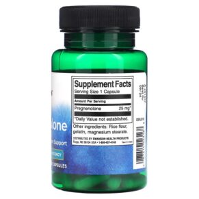 Swanson Pregnenolone 25 mg 60 Capsules 087614023168