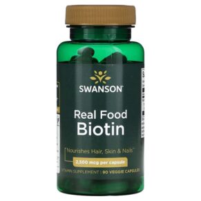 Swanson Real Food Biotin 2.500 mcg 90 viên 087614210391