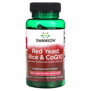 Swanson Red Yeast Rice & CoQ10 + Milk Thistle & Alpha Lipoic Acid 60 viên 087614029825