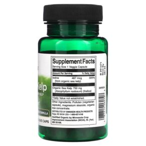 Swanson Scottish Kelp Made With Organic Sea Kelp 750 mg 30 Veggie Capsules 3 Swanson Scottish Kelp Made With Organic Sea Kelp 750 mg 30 Veggie Capsules 087614060798