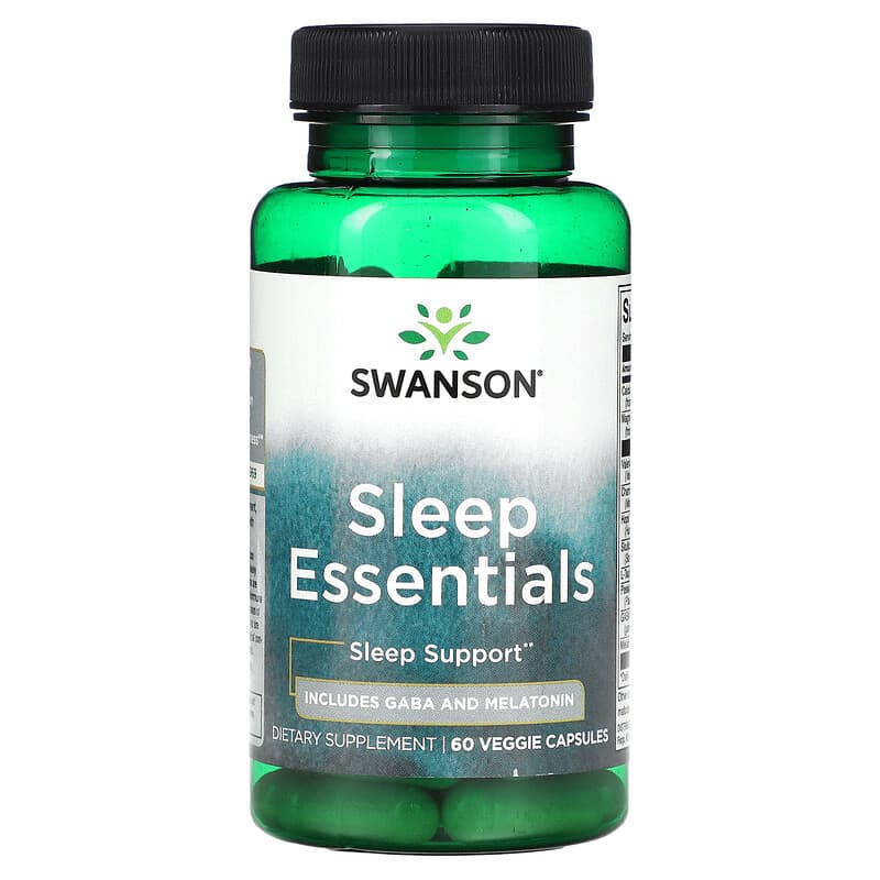 Swanson Sleep Essentials 60 Veggie Capsules 1 Swanson Sleep Essentials 60 viên 087614071046