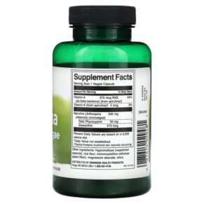 Swanson Spirulina Blue-Green Algae 500 mg 90 Veggie Capsules 087614029481