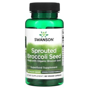 Swanson Sprouted Broccoli Seed 400 mg 60 viên 087614060835