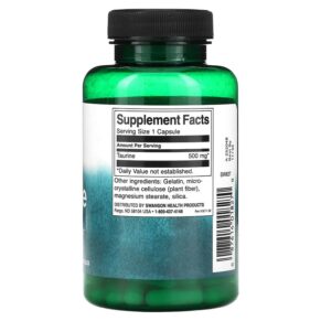 Swanson Taurine 500 mg 100 Capsules 087614018270