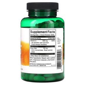 Swanson Timed-Release C-500 500 mg 250 Tablets 087614010946