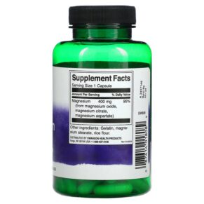 Swanson Triple Magnesium Complex 400 mg 100 Capsules 087614018089
