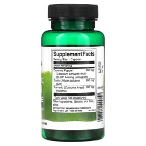 Swanson Turmeric Garlic & Cayenne 60 Capsules 087614115757