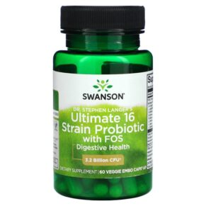 Swanson Ultimate 16 Strain Probiotic + FOS 3.2 Billion CFU 60 viên 087614190518