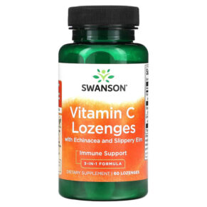 Swanson Vitamin C + Echinacea & Slippery Elm 60 viên 087614115474