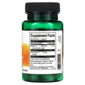 Swanson Vitamin C with Rose Hips 1.000 mg 30 Capsules 087614112510