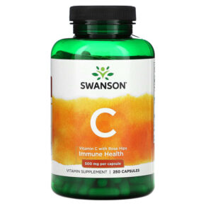 Swanson Vitamin C + Rose Hips 500 mg 250 viên 087614011028