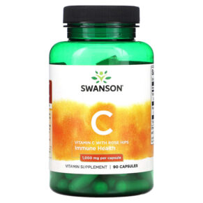 Swanson Vitamin C + Rose Hips 90 viên 087614110547