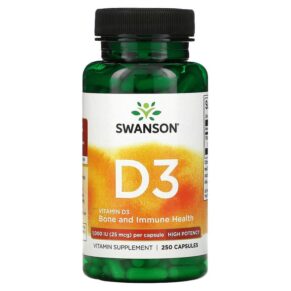 Swanson Vitamin D3 1.000 IU 250 viên 087614110301