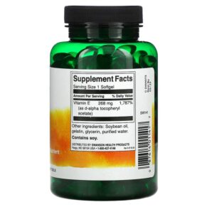 Swanson Vitamin E 400 IU 250 Softgels 087614011417