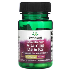 Swanson Vitamins D3 & K2 60 viên 087614118048