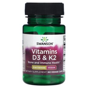 Swanson Vitamins D3 & K2 60 viên 087614118093