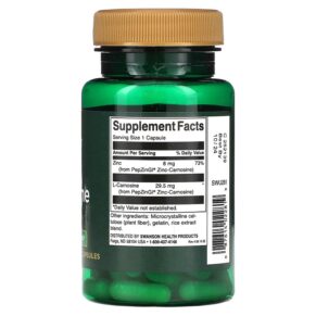 Swanson Zinc Carnosine 60 Capsules 087614022819