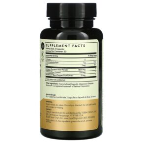Terra Origin Turmeric Curcumin With BioPerine 60 Vegetable Capsules 857668007922