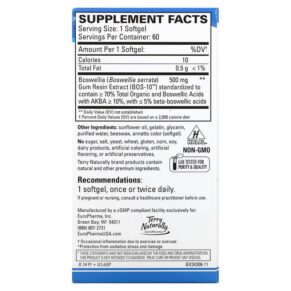 Terry Naturally BosMed 500 Extra Strength Advanced Boswellia 60 Softgels 367703343064