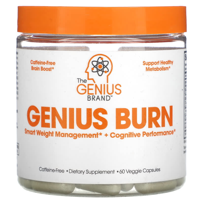 The Genius Brand Genius Burn Caffeine-Free 60 Veggie Capsules 1 The Genius Brand Genius Burn Caffeine-Free 60 viên 860268000262