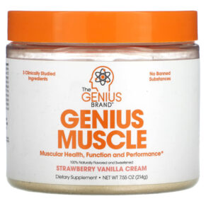 The Genius Brand Genius Muscle Strawberry Vanilla Cream 7.55 oz (214 g) 850098008187