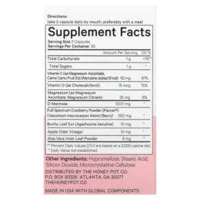 The Honey Pot Company Urinary Tract Support 60 Capsules 850021589271