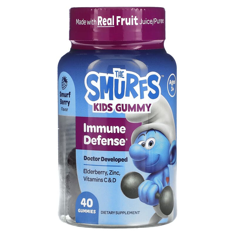 The Smurfs Kids Gummy Immune Defense Ages 3+ Smurf Berry 40 viên 850019556964