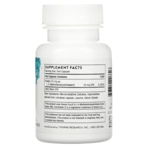 Thorne 5-MTHF 15 mg 30 Capsules 693749006626