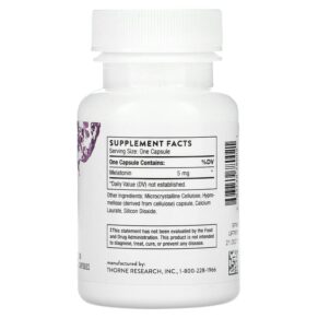 Thorne Melaton-5 60 Capsules 693749780021