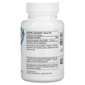 Thorne PharmaGABA-250 60 Capsules 693749662013