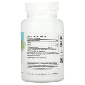 Thorne Phosphatidyl Choline 60 Gelcaps 3 Thorne Phosphatidyl Choline 60 Gelcaps 693749605010