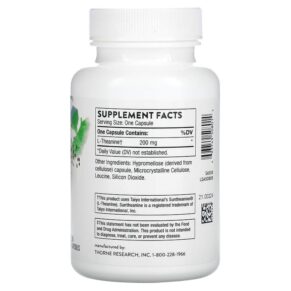 Thorne Theanine 90 Capsules 3 Thorne Theanine 90 Capsules 693749508014