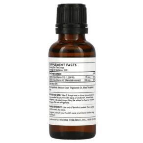 Thorne Vitamin D/K2 1 fl oz (30 ml) 3 Thorne Vitamin D/K2 1 fl oz (30 ml) 693749500018