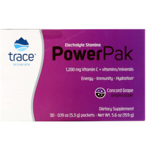 Trace Minerals ® Electrolyte Stamina PowerPak Concord Grape 30 Packets. 0.19 oz (5.3 g) Each 878941001130