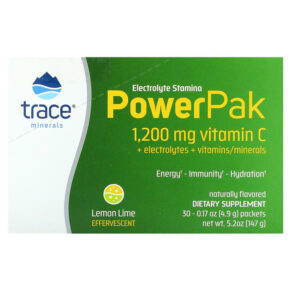 Trace Minerals ® Electrolyte Stamina PowerPak Lemon Lime 30 Packets 0.17 oz (4.9 g) Each 878941000522