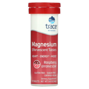 Trace Minerals ® Magnesium Effervescent Raspberry 10 1.41 oz (40 g) 878941004834