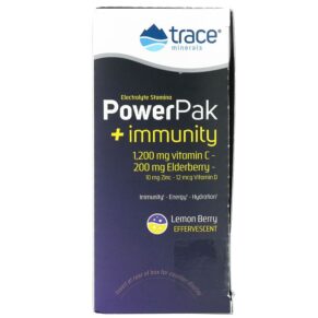 Trace Minerals ® PowerPak + Immunity Lemon Berry 30 gói 0.19 oz (5.3 g) 878941005886