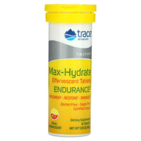 Trace Minerals ® TM Sport Max-Hydrate Endurance Effervescent Citrus 10 1.59 oz (45 g) 878941004179