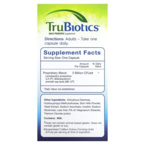 TruBiotics Digestive + Immune Health 60 Vegetarian Capsules 852870004158