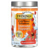 Twinings Superblends Cold Water Infusions Immune Support Raspberry & Hibiscus Caffeine Free 10 Flavoured Cold Water Infusers 0.88 oz (25 g) 070177230067