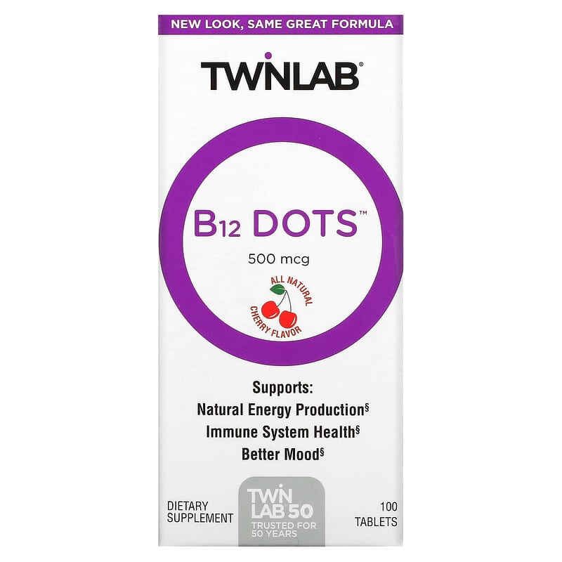 Twinlab B12 Dots Cherry 500 mcg 100 Tablets 1 Twinlab B12 Dots Cherry 500 mcg 100 viên 027434006088