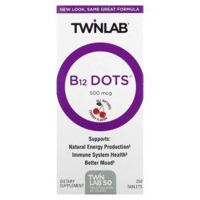 Twinlab B12 Dots Cherry 500 mcg 250 viên 027434006095