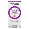 Twinlab D3 Dots + K2 All-Natural Tangerine 1000 IU (25 mcg) 60 viên 027434031622