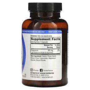 Twinlab Potassium Caps 180 Capsules 027434010344